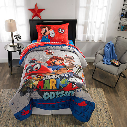 Nintendo Super Mario Odyssey, Mario Bed Sheets Twin