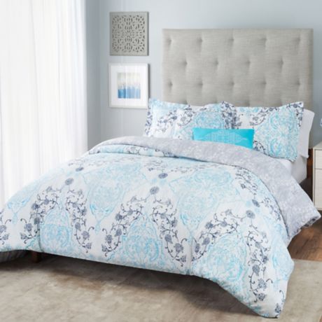 Nicole Miller Damask Reversible Comforter Set Bed Bath Beyond