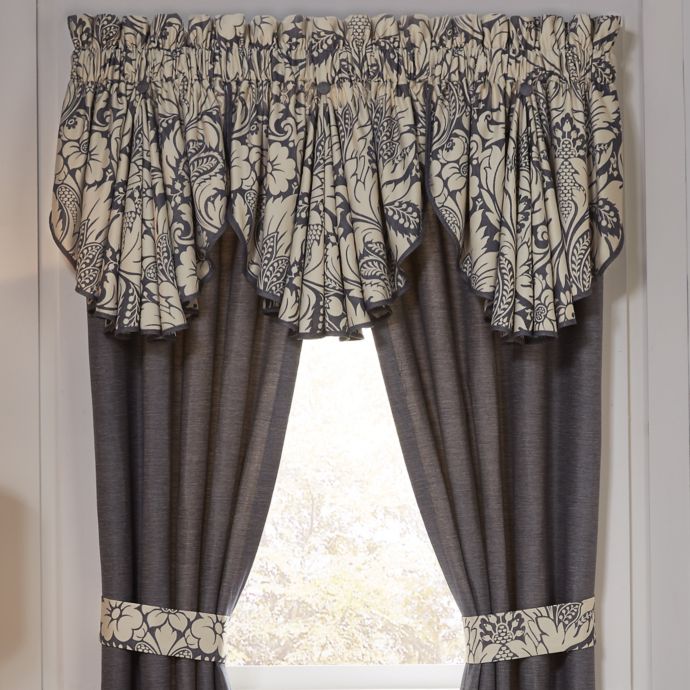 Croscill® Auden Window Valance in Denim Bed Bath & Beyond
