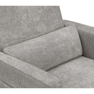 davinci sierra swivel glider in heathered grey with gliding ottoman