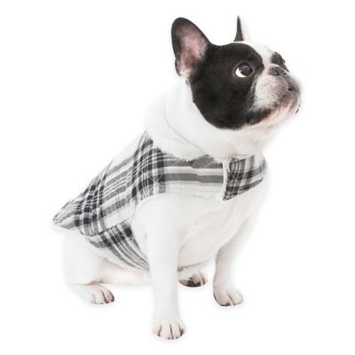 UGG® Dog Plaid Coat in Charcoal | Bed 