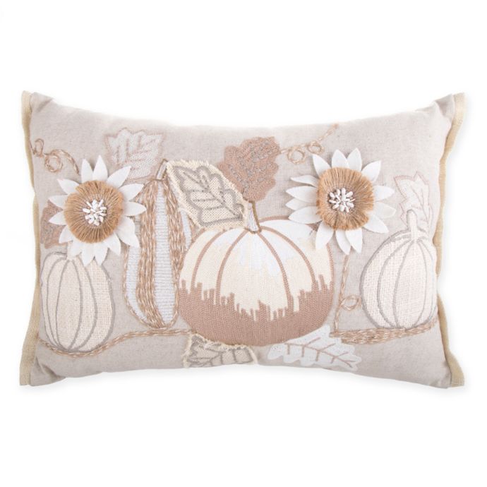 Pumpkins Rectangular Throw Pillow In Natural Bed Bath Beyond