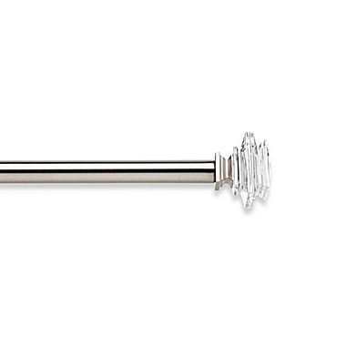 Cambria&reg; Casuals Stacked Square Adjustable Curtain Rod Set in Brushed Nickel. View a larger version of this product image.