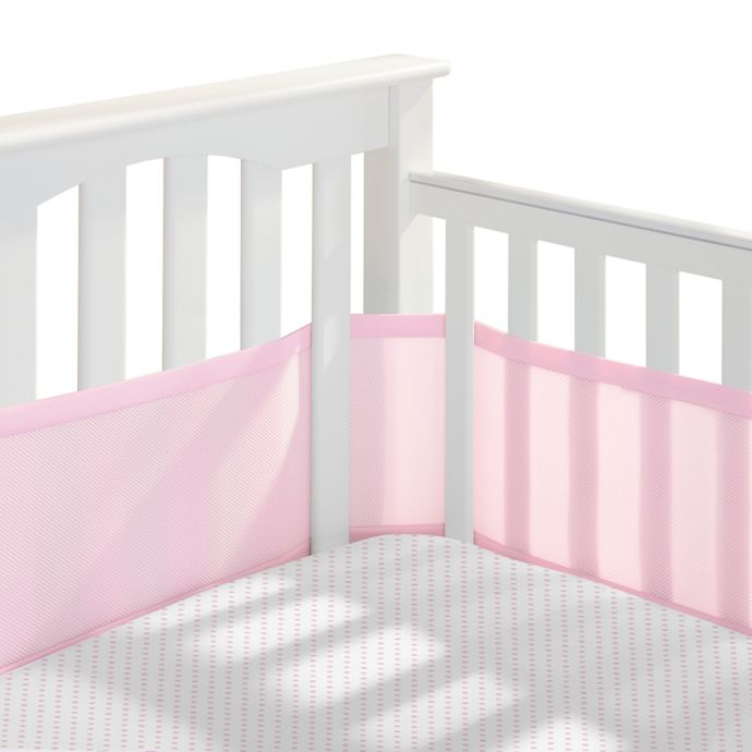 Breathablebaby 3 Piece Classic Crib Bedding Set In Pink Bed