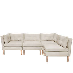 Varick 4-Piece Linen Sectional Sofa
