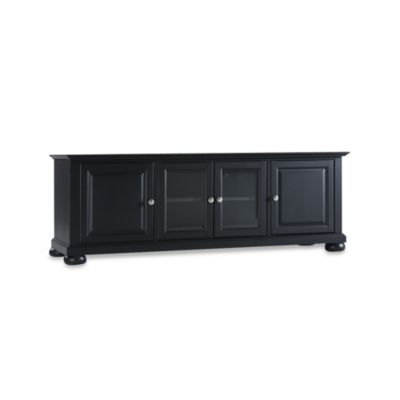 125cm for TVs up to 60 mahara Black Glass TV Stand