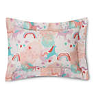 Alternate image 0 for Lullaby Bedding Unicorn Boudoir Pillow in Peach/Red