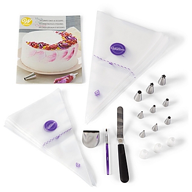 Decorating Tips Decorating Brush Wilton How to Decorate Cakes and Desserts Kit -39-Piece Cake Decorating Kit with Spatula Decorating Bags Recipes and Tutorial Video 