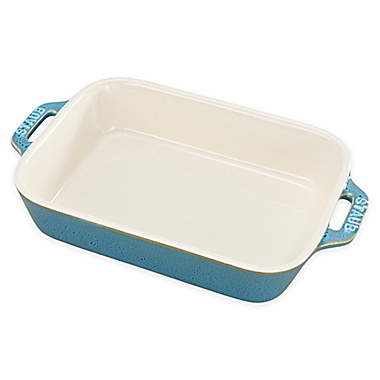 Staub&reg; 1.25 qt. Rectangular Baking Dish in Turquoise. View a larger version of this product image.