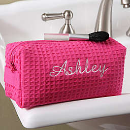 Ladies Embroidered Cosmetic Bag in Pink