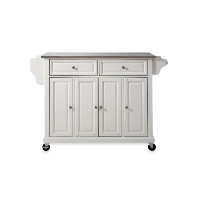 Crosley Rolling Kitchen Cart Island With Stainless Steel Top Bed Bath Beyond