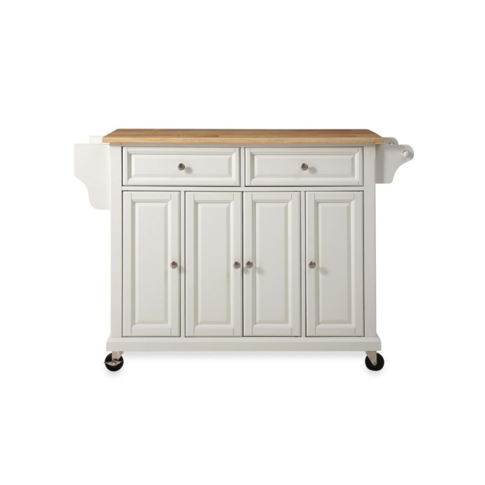 Crosley Natural Wood Top Rolling Kitchen Cart Island Bed Bath Beyond