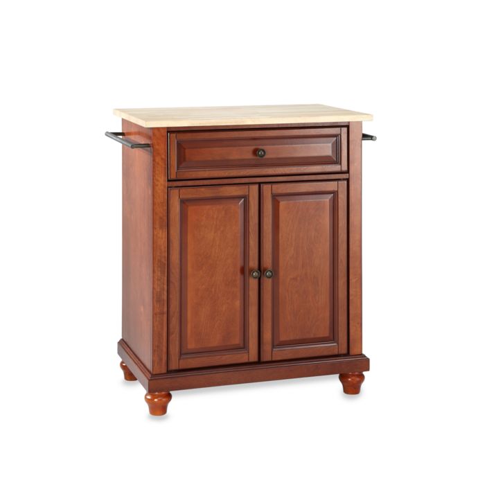 Crosley Cambridge Natural Wood Top Portable Kitchen Island ...