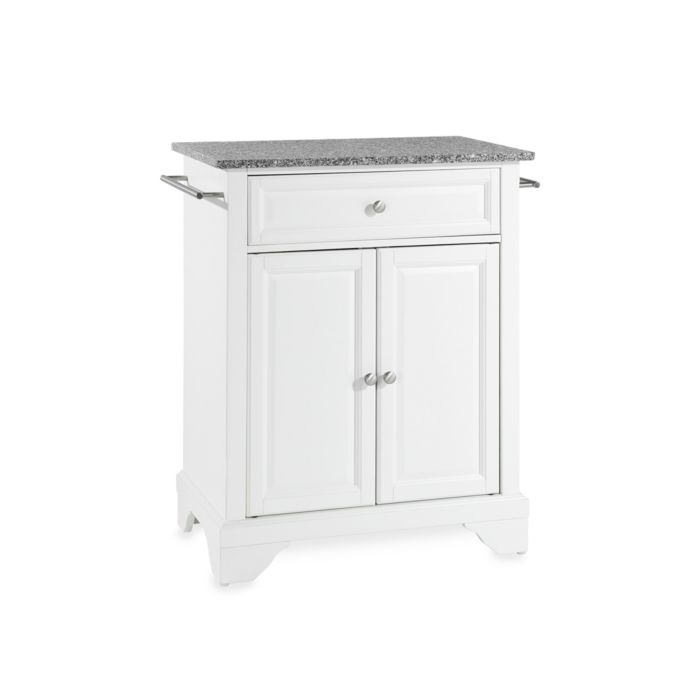 Crosley LaFayette Solid Granite Top Portable Kitchen Island Bed Bath