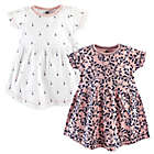 Alternate image 0 for Yoga Sprout Floral Size 12-18M 2-Pack Short Sleeve Dresses in Pink