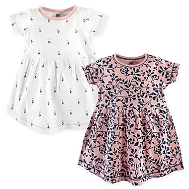 Yoga Sprout Floral Size 12-18M 2-Pack Short Sleeve Dresses in Pink. View a larger version of this product image.