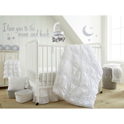 grey and white crib sheets