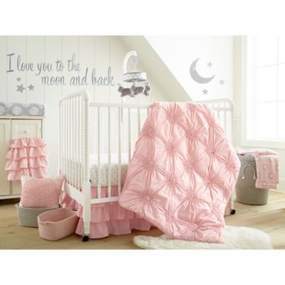 solid pink crib bedding