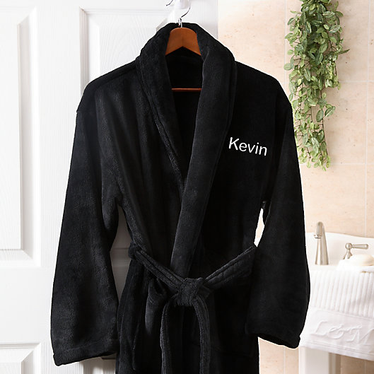 Alternate image 1 for Just For Him Luxury Fleece Robe in Black