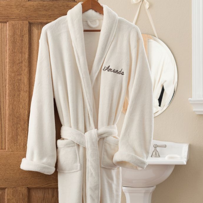 Luxury Fleece Robe in Ivory | Bed Bath and Beyond Canada
