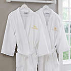 Alternate image 1 for Mr. Embroidered Velour Robe in Classic White