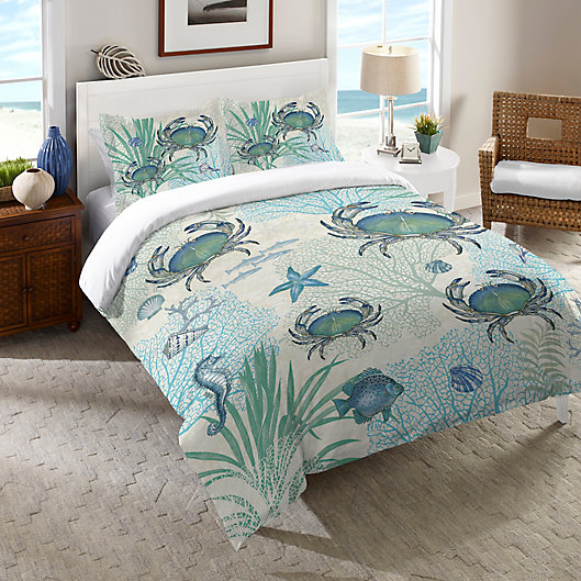 Laural Home Blue Crab Comforter Bed, Twin Bedspreads Bed Bath And Beyond