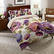 Laural Home&reg; Flower Song Twin Comforter in Purple