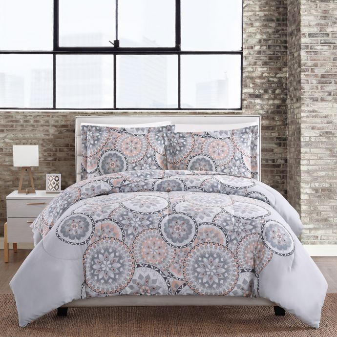 Ariel Medallion 3 Piece Comforter Set Bed Bath Beyond