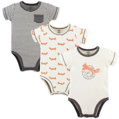 Touched by Nature 3-Pack Fox Organic Bodysuits