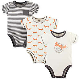 Touched by Nature 0-3M 3-Pack Fox Organic Bodysuits