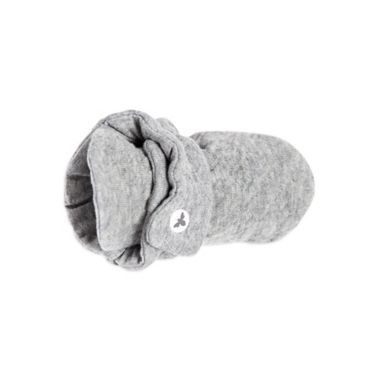 Burt's Bees Baby&reg; Newborn-3M Quilted Bee Booties in Grey. View a larger version of this product image.