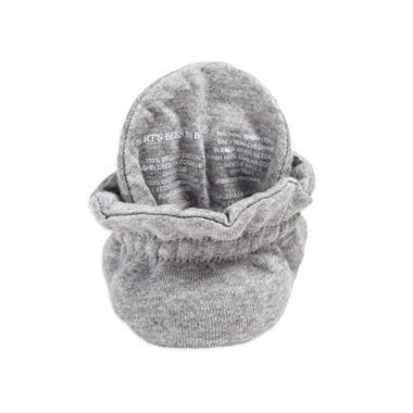Burt's Bees Baby&reg; Newborn-3M Quilted Bee Booties in Grey. View a larger version of this product image.