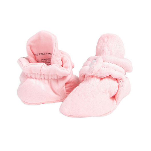 Alternate image 1 for Burt's Bees Baby® Quilted Bee Booties in Pink