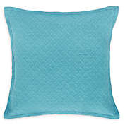 Basketweave European Pillow Sham in Blue