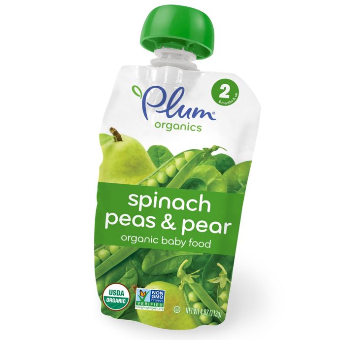 Plum Organics™ Second Blends™ Spinach, Peas and Pear Baby Food Pouch