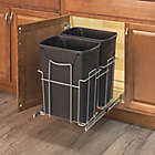 Alternate image 0 for Grayline 3-Piece Dual Trash Can and Slide-Out Rack Set in Black