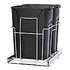 Alternate image 2 for Grayline 3-Piece Dual Trash Can and Slide-Out Rack Set in Black