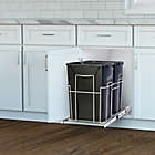 Alternate image 3 for Grayline 3-Piece Dual Trash Can and Slide-Out Rack Set in Black