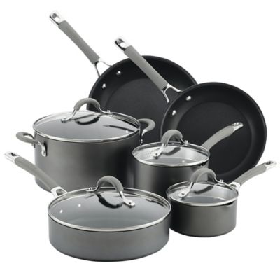 Circulon® Elementum™ Nonstick Hard-Anodized 10-Piece Cookware Set in Oyster Grey