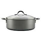 Alternate image 1 for Circulon&reg; Elementum&trade; Nonstick 7.5 qt. Hard-Anodized Covered Stock Pot in Oyster Grey