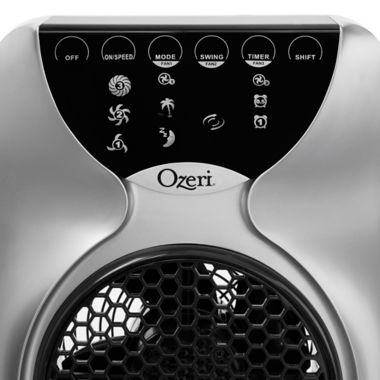 Ozeri&reg; 44-Inch 3-Speed Oscillating 3x Tower Fan with Noise Reduction in Silver. View a larger version of this product image.