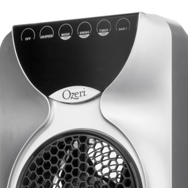 Ozeri&reg; 44-Inch 3-Speed Oscillating 3x Tower Fan with Noise Reduction in Silver. View a larger version of this product image.