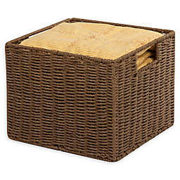 Honey-Can-Do® Paper Rope 12-Inch x 13-Inch Storage Crate in Brown
