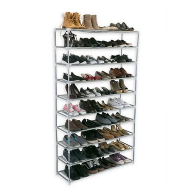 Sunbeam 8 Tier Covered Shoe Rack In Grey Bed Bath Beyond