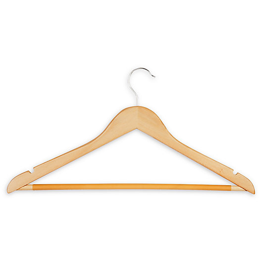 Alternate image 1 for Honey-Can-Do® Wood Suit Hangers in Maple (Set of 10)