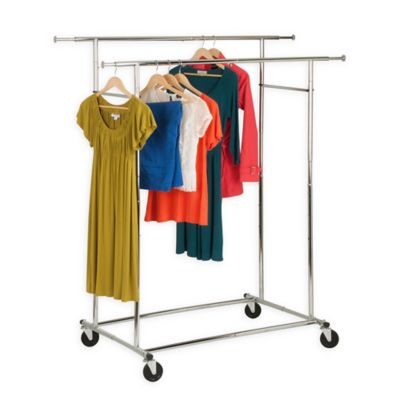 rack garment collapsible dual honey commercial