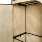 Honey Can Do 60 Inch Double Door Cloth Storage Wardrobe With Shoe Organizer In Khaki