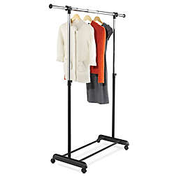 Honey-Can-Do® 50-Inch Expandable Rolling Garment Rack in Black/Chrome