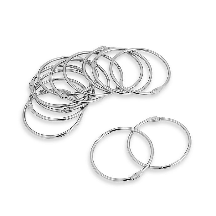 Metal O Shower Curtain Hooks Set Of 12, How To Use Shower Curtain Rings