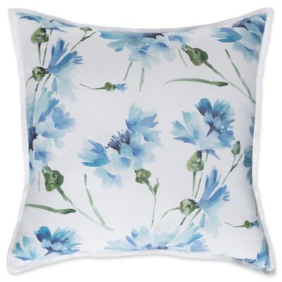 Sky Gardenia Oblong 12 x 20 Embroidery Flowers Decorative Pillow $100 